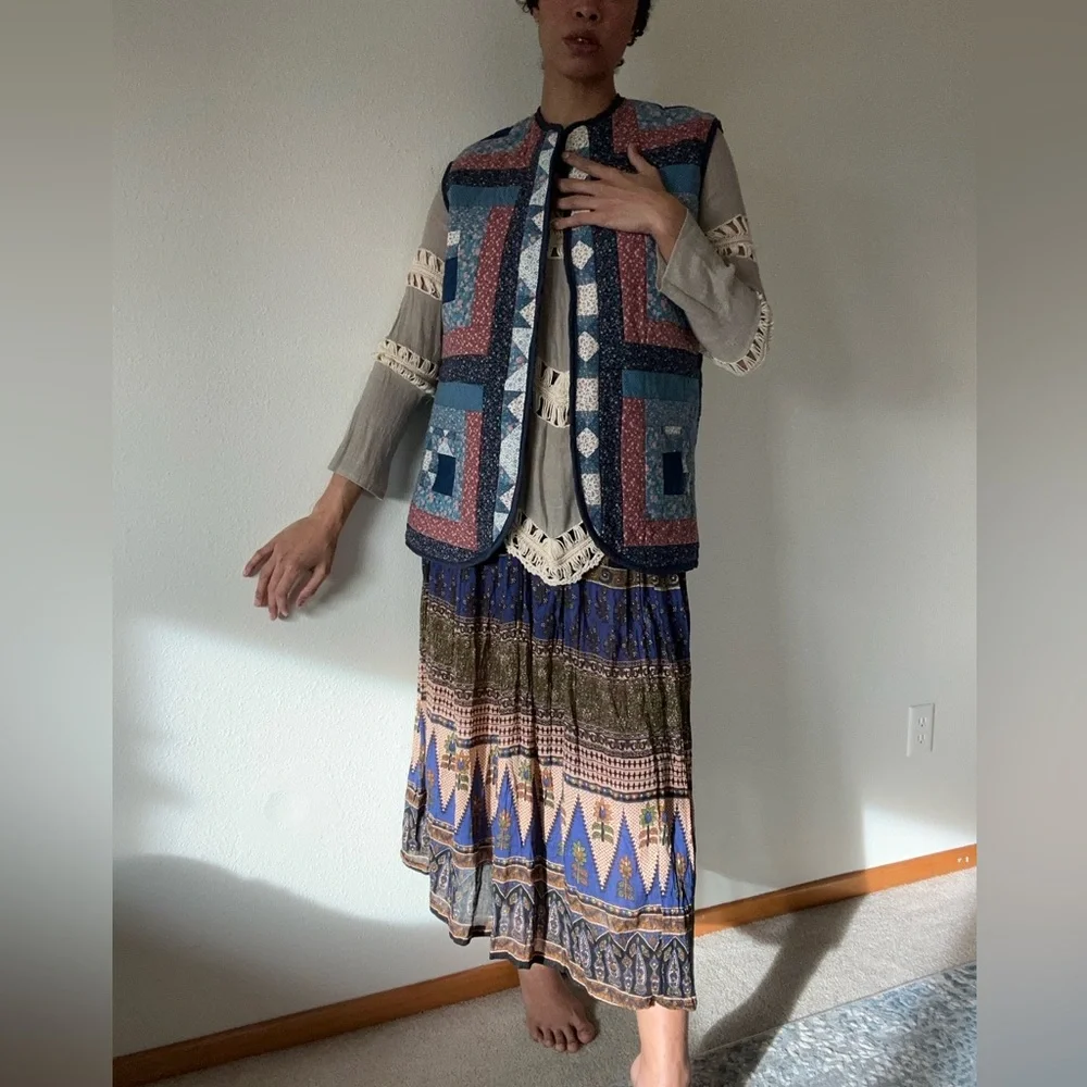 Boho patterned peasant skirt - Picture 7 of 8